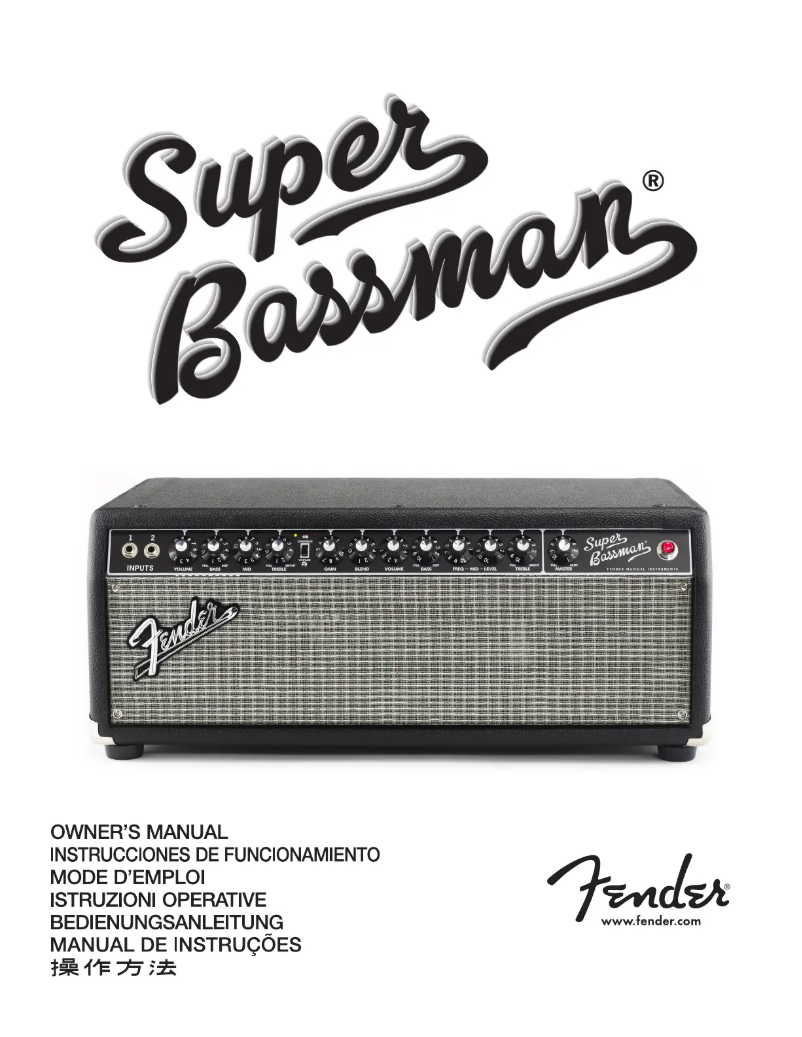 Page n°1 - Manuel utilisateur Fender Super Bassman