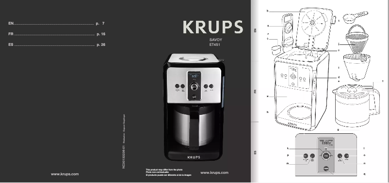 Página 1 del manual Manual de usuario Krups Savoy ET451