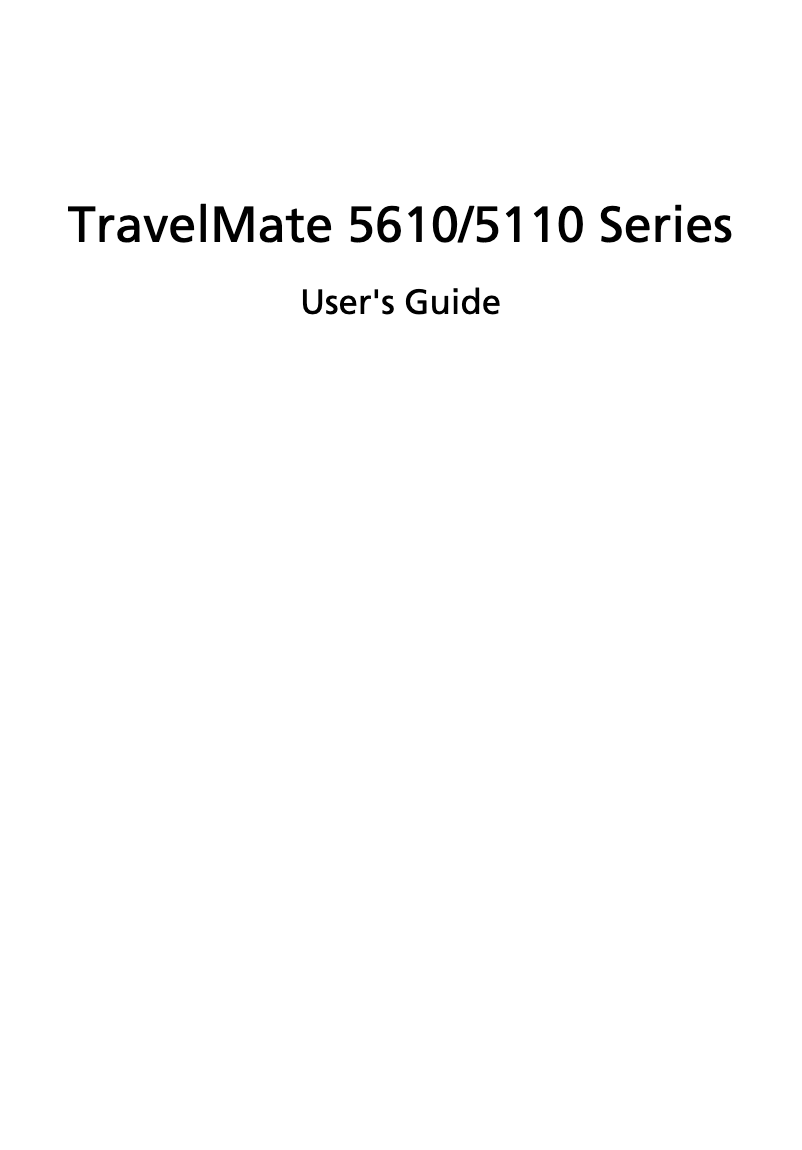 Página 1 del manual Manual de usuario Acer Travelmate 5610