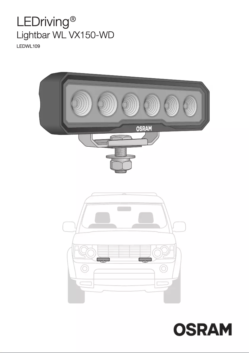 Image de la première page du manuel de l'appareil LEDriving Lightbar WL VX150-WD