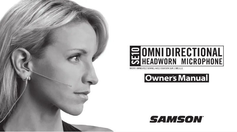 Image de la première page du manuel de l'appareil SE10