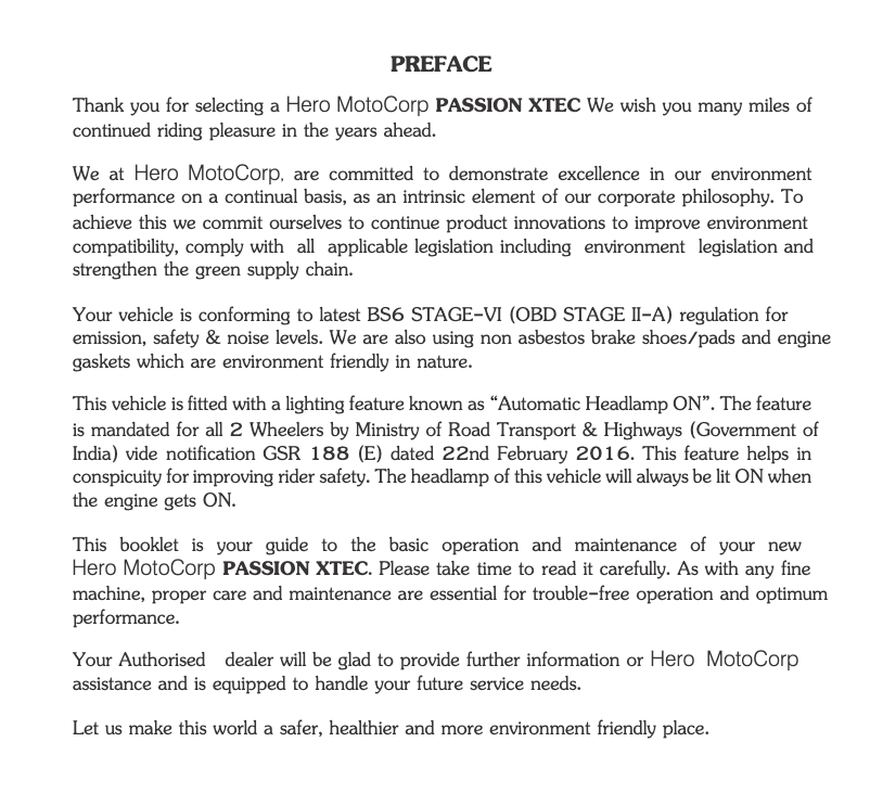 Imagen de la primera página del manual del dispositivo Passion Xtec (2023)