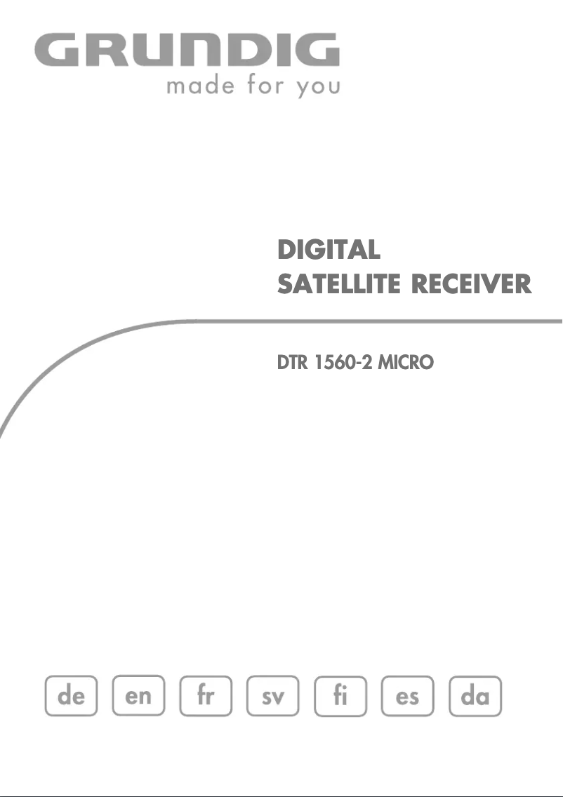 Page n°1 - Manuel utilisateur Grundig MICRO DTR 1560-2