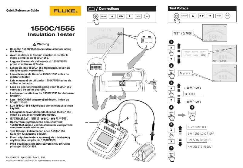 Page n°1 - Manuel utilisateur Fluke 1550C