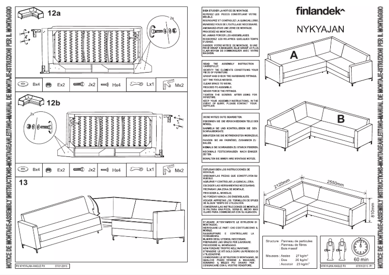 Page 1 de la notice Manuel utilisateur Finlandek NYKYAJAN