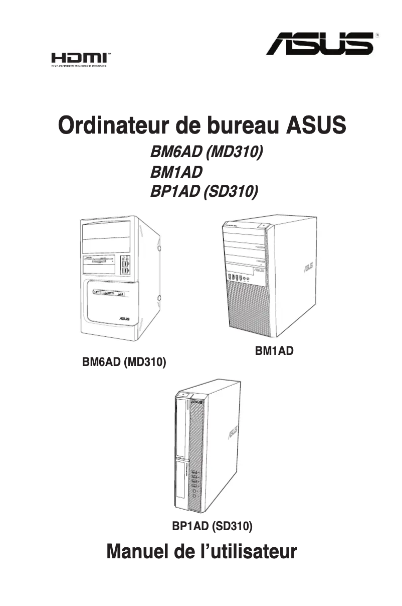 Page 1 de la notice Manuel utilisateur Asus BM6AD