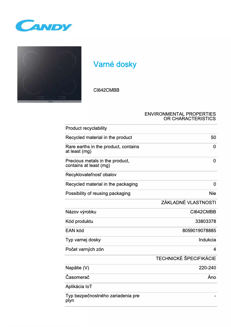 Image de la première page du manuel de l'appareil CI642CMBB