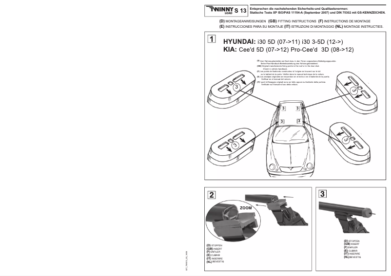 Page 1 de la notice Manuel utilisateur Twinny Load S 13