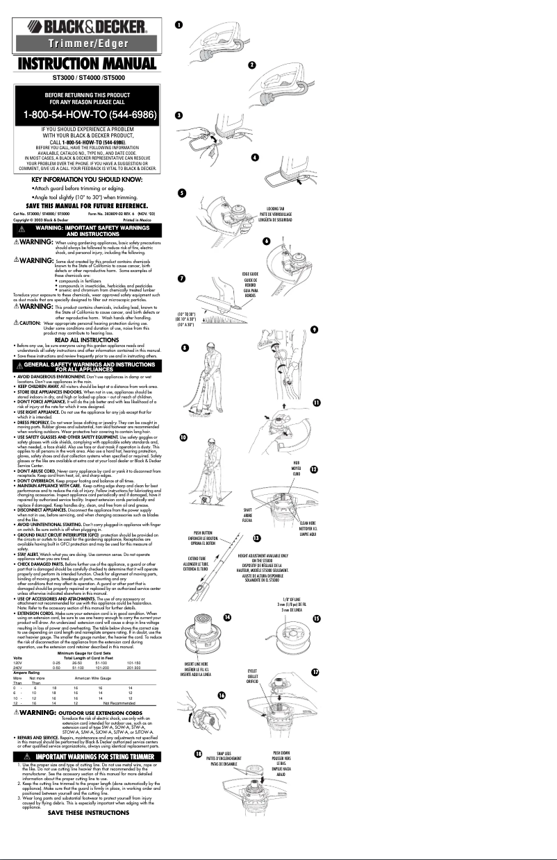 Image de la première page du manuel de l'appareil ST5000
