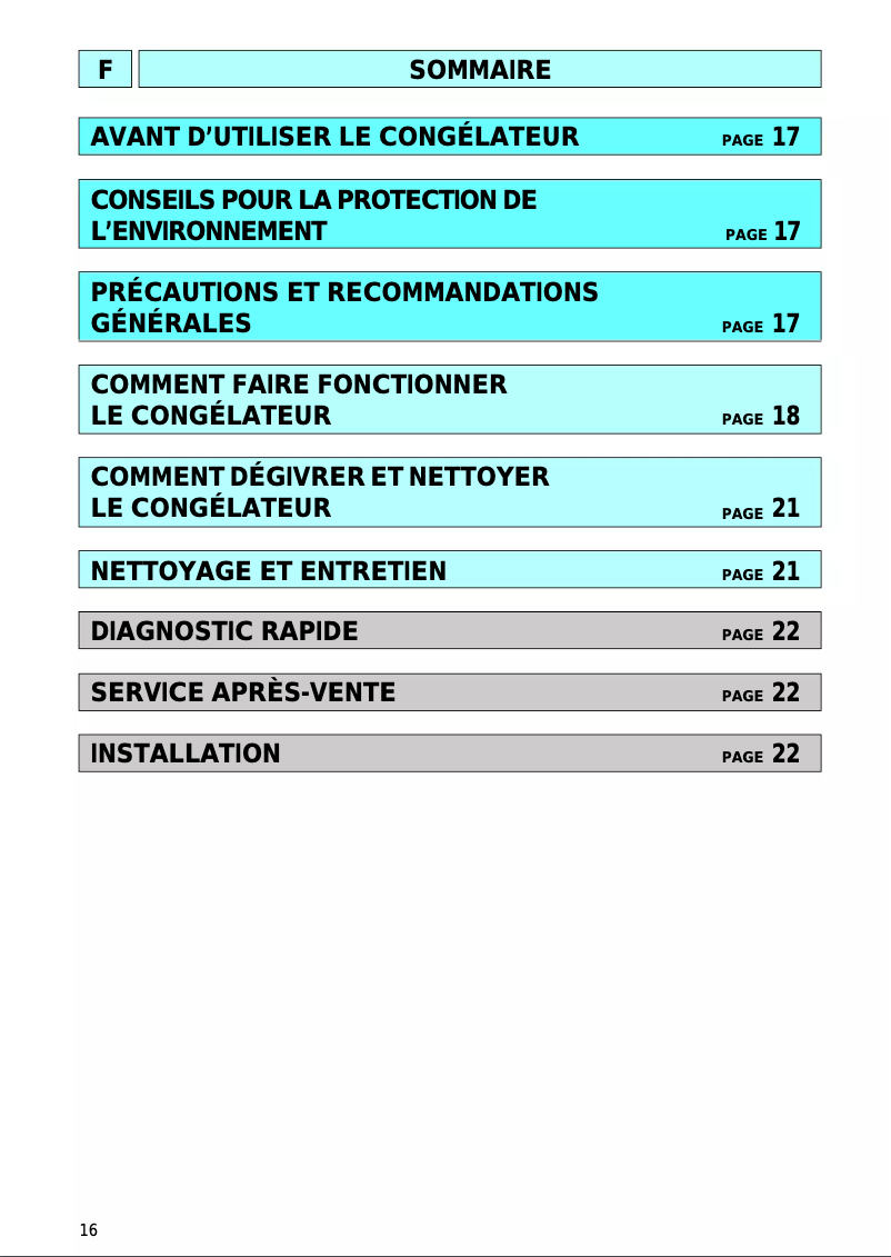 Page 1 de la notice Manuel utilisateur Laden CVT 2290