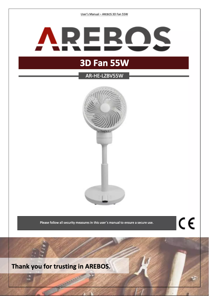 Page 1 de la notice Manuel utilisateur Arebos AR-HE-LZBV55W