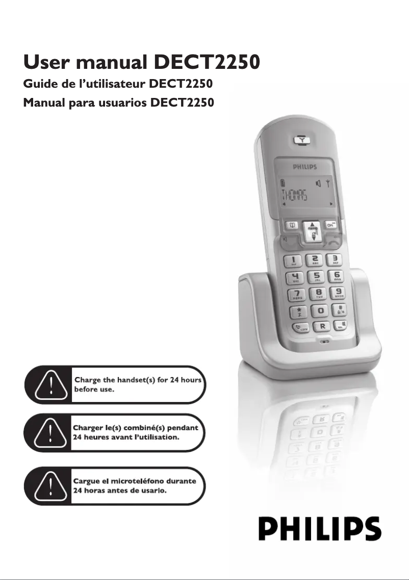 Page n°1 - Manuel utilisateur Philips DECT2250G
