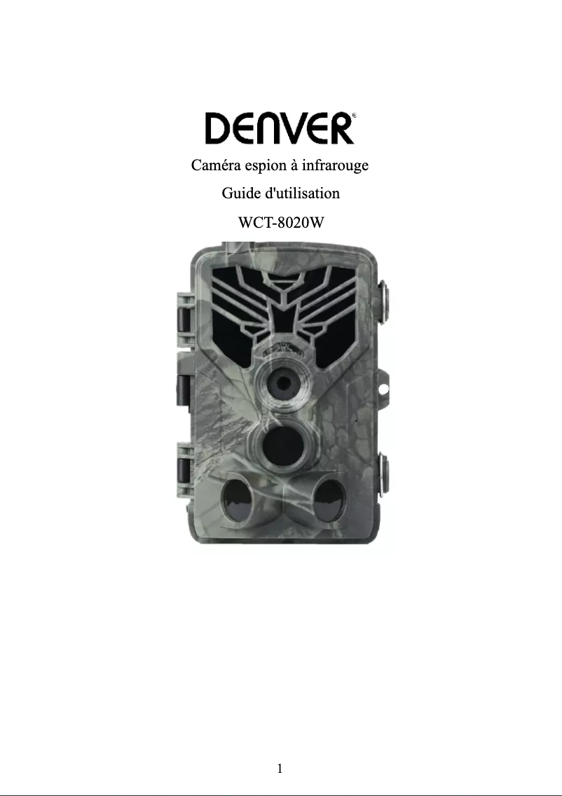 Page 1 de la notice Manuel utilisateur Denver WCT-8020W
