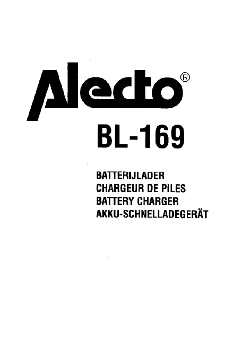 Page n°1 - Manuel utilisateur Alecto BL-169