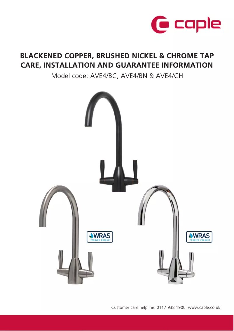 Page n°1 - Manuel utilisateur Caple AVE4/CH