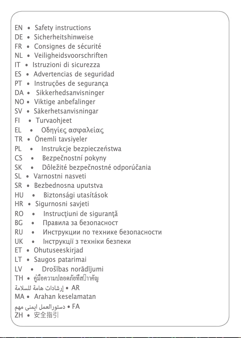 Page 1 de la notice Instructions de sécurité Rowenta DR7000