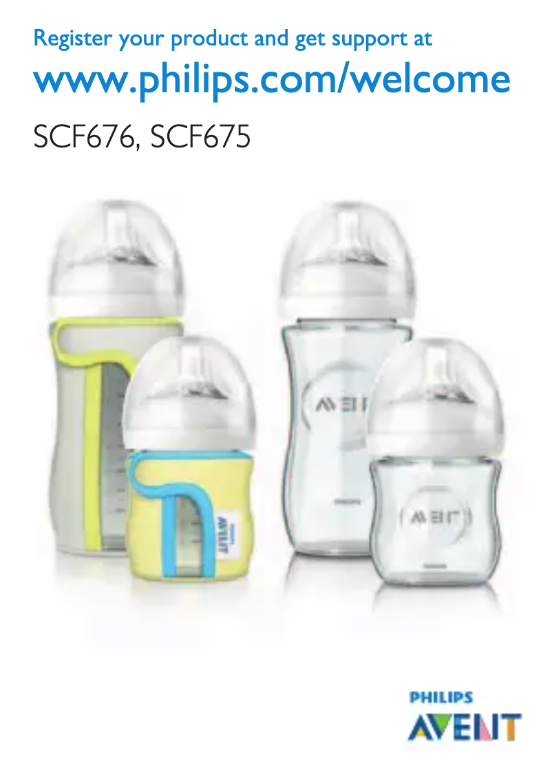 Page 1 de la notice Manuel utilisateur Philips Avent SCF675