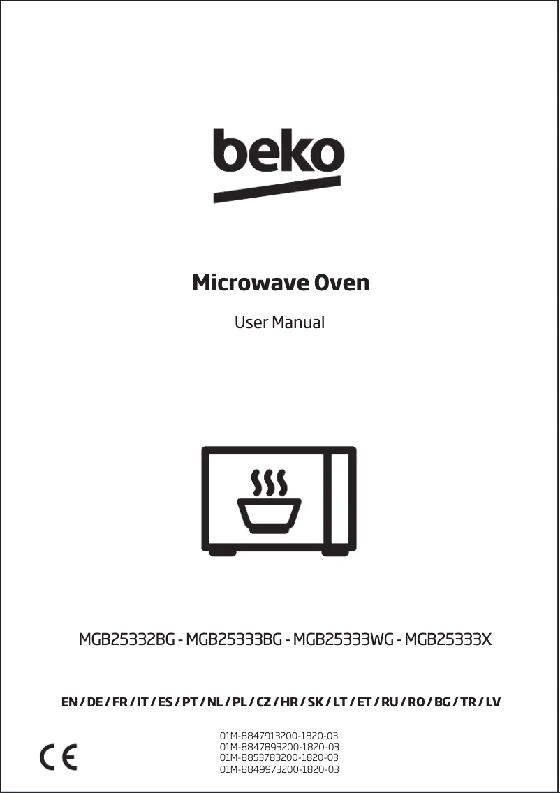 Image de la première page du manuel de l'appareil MGB25332BG