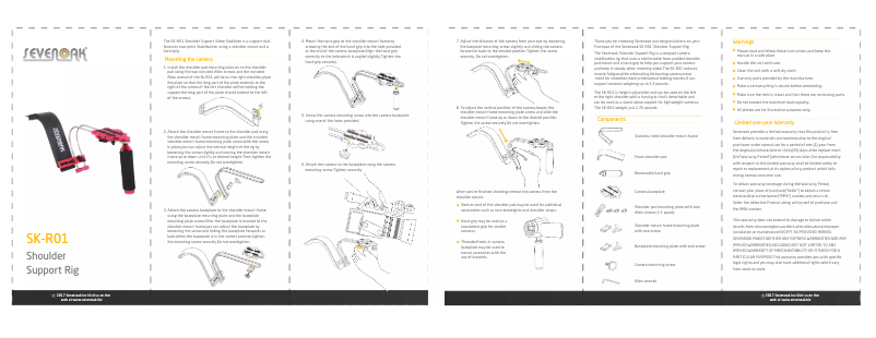 Page 1 de la notice Manuel utilisateur Sevenoak SK-R6