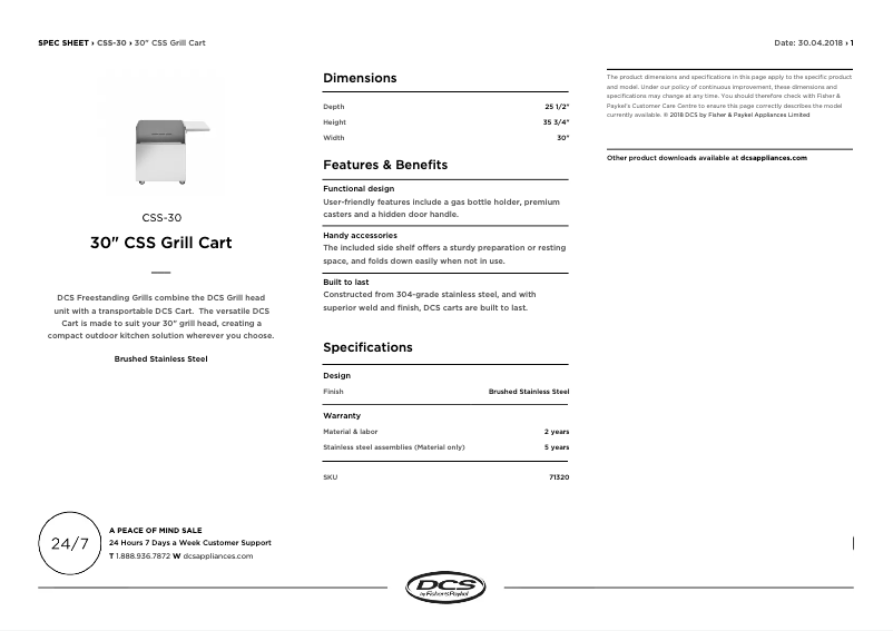 Image de la première page du manuel de l'appareil CSS30