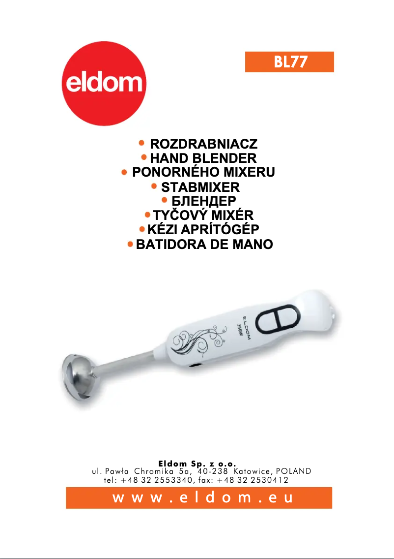 Page 1 de la notice Manuel utilisateur Eldom BL77