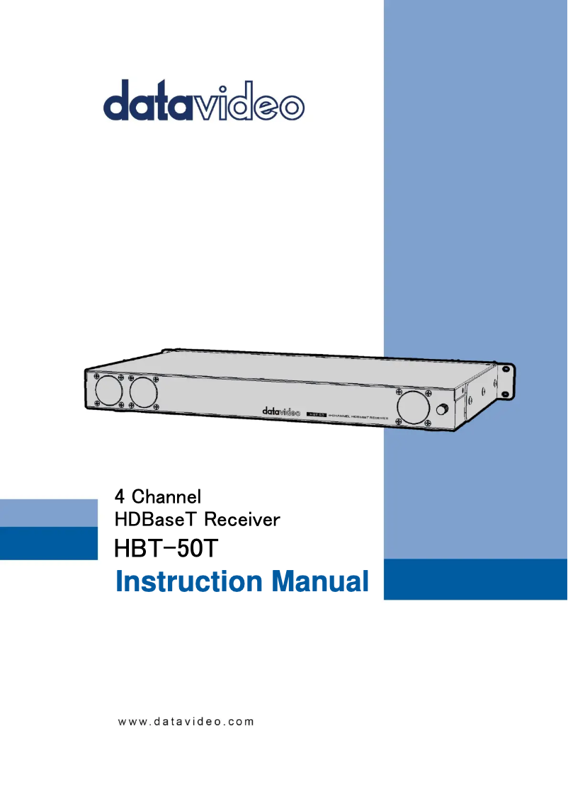 Page 1 of the manual User Manual DataVideo HBT-50