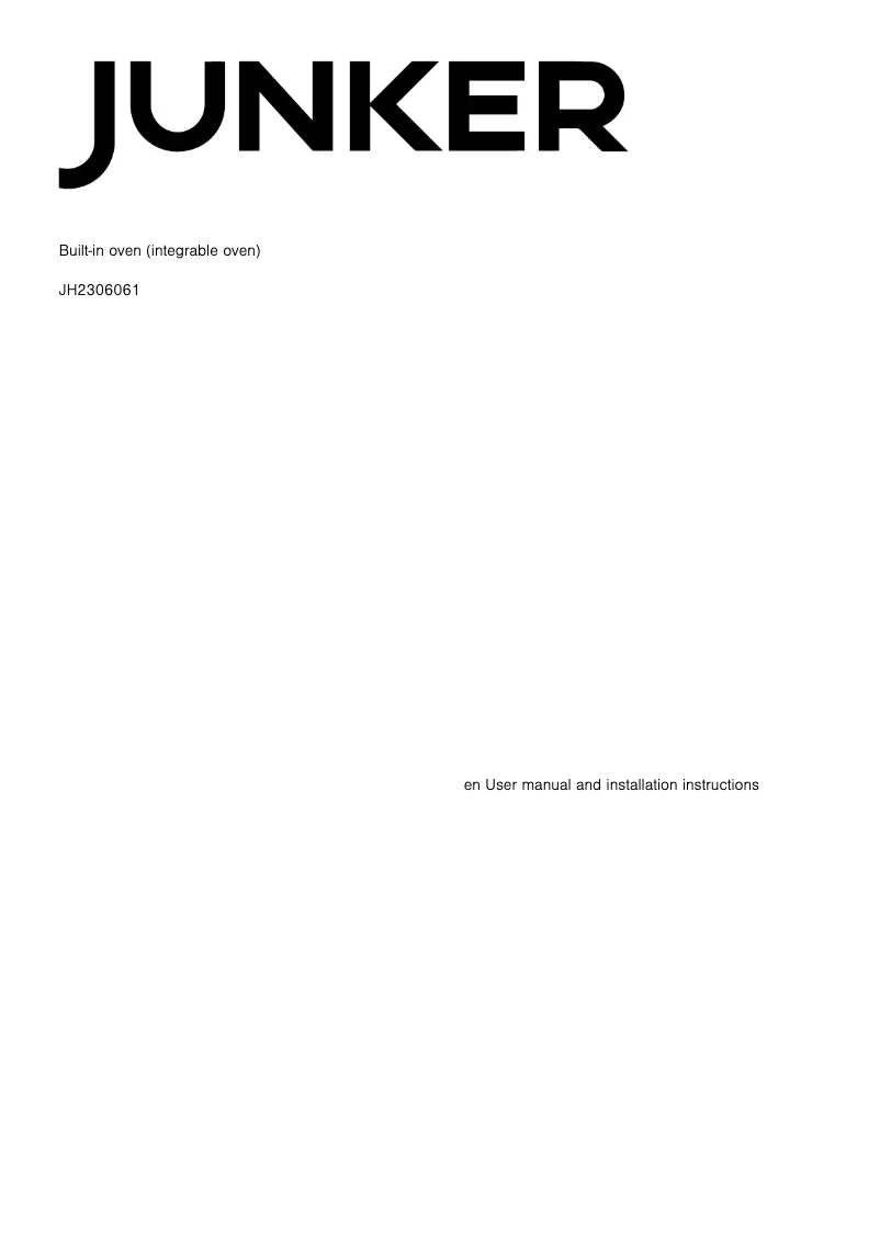 Page n°1 - Label énergétique Junker JH2306061