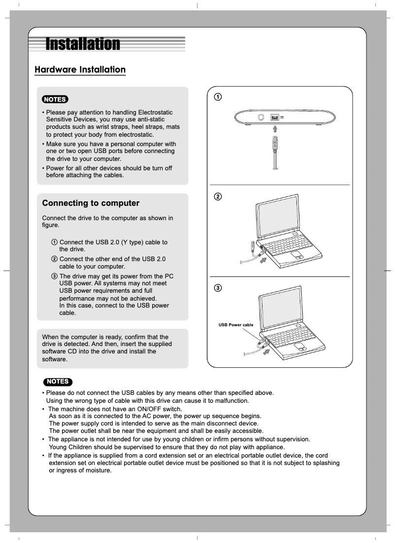 Page 1 de la notice Manuel utilisateur LG GP08NU20