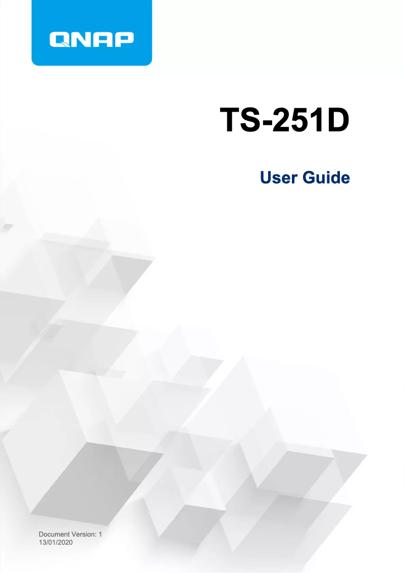 Image de la première page du manuel de l'appareil Qnap TS-251D-4G