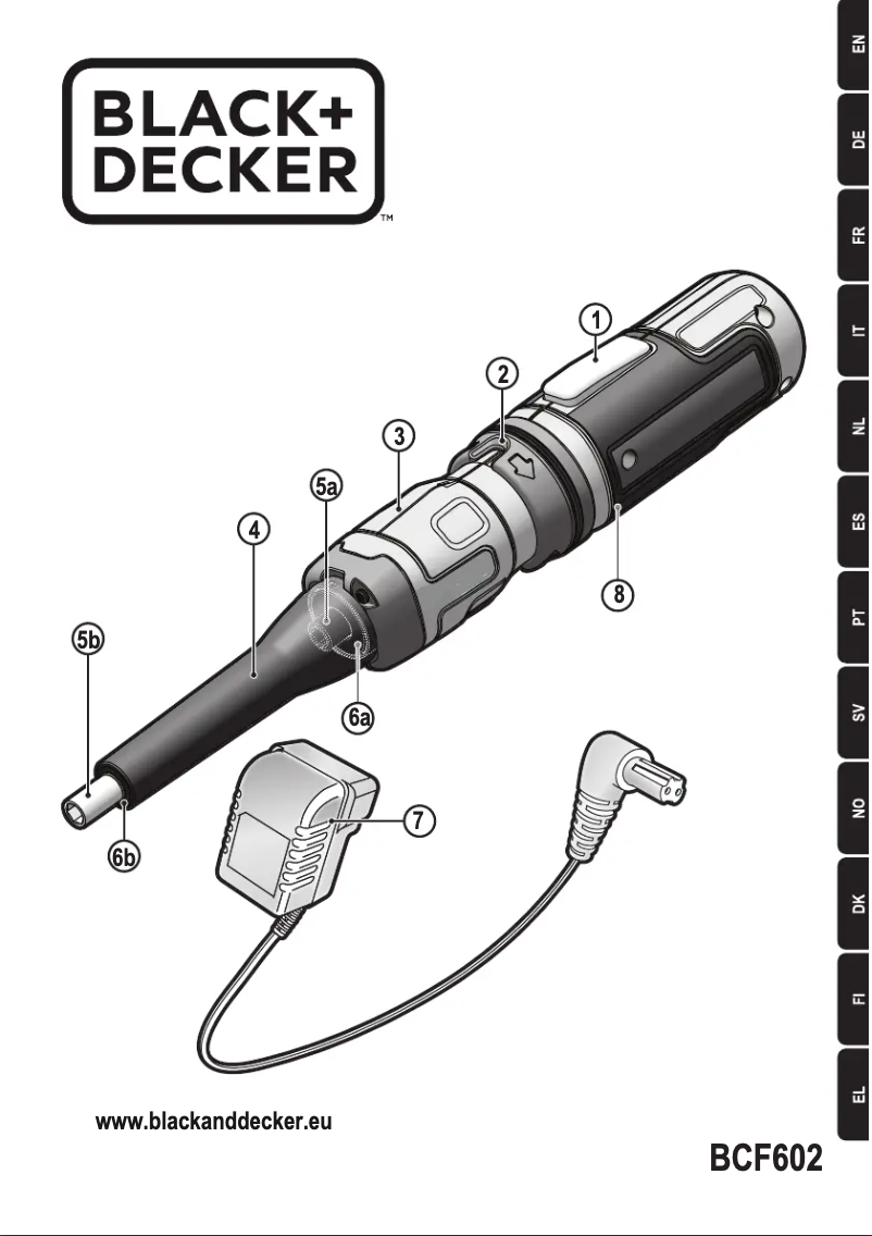 Page 1 de la notice Manuel utilisateur Black & Decker BCF602