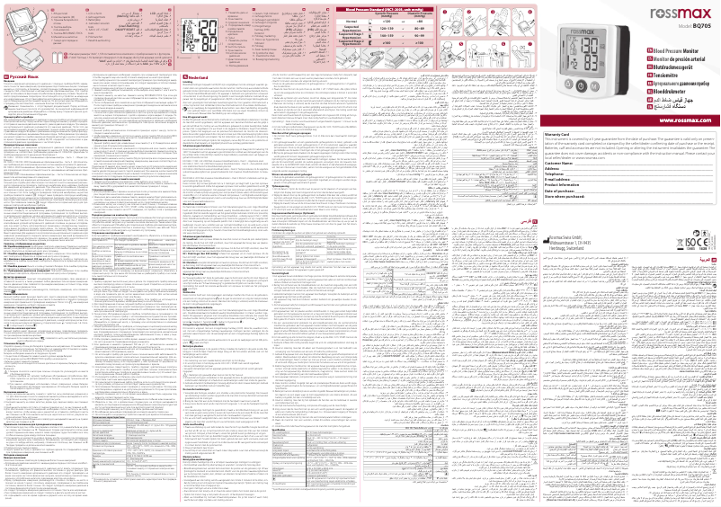 Imagen de la primera página del manual del dispositivo BQ705