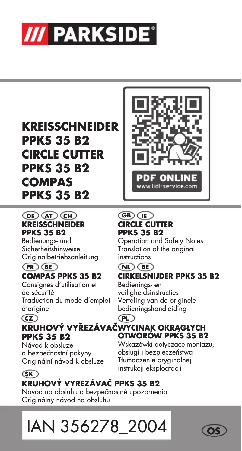 Page 1 de la notice Manuel utilisateur Parkside PDES 4 B2