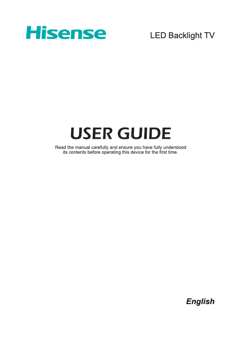 Page 1 de la notice Manuel utilisateur Hisense HE50KEC315UWTS-EC315
