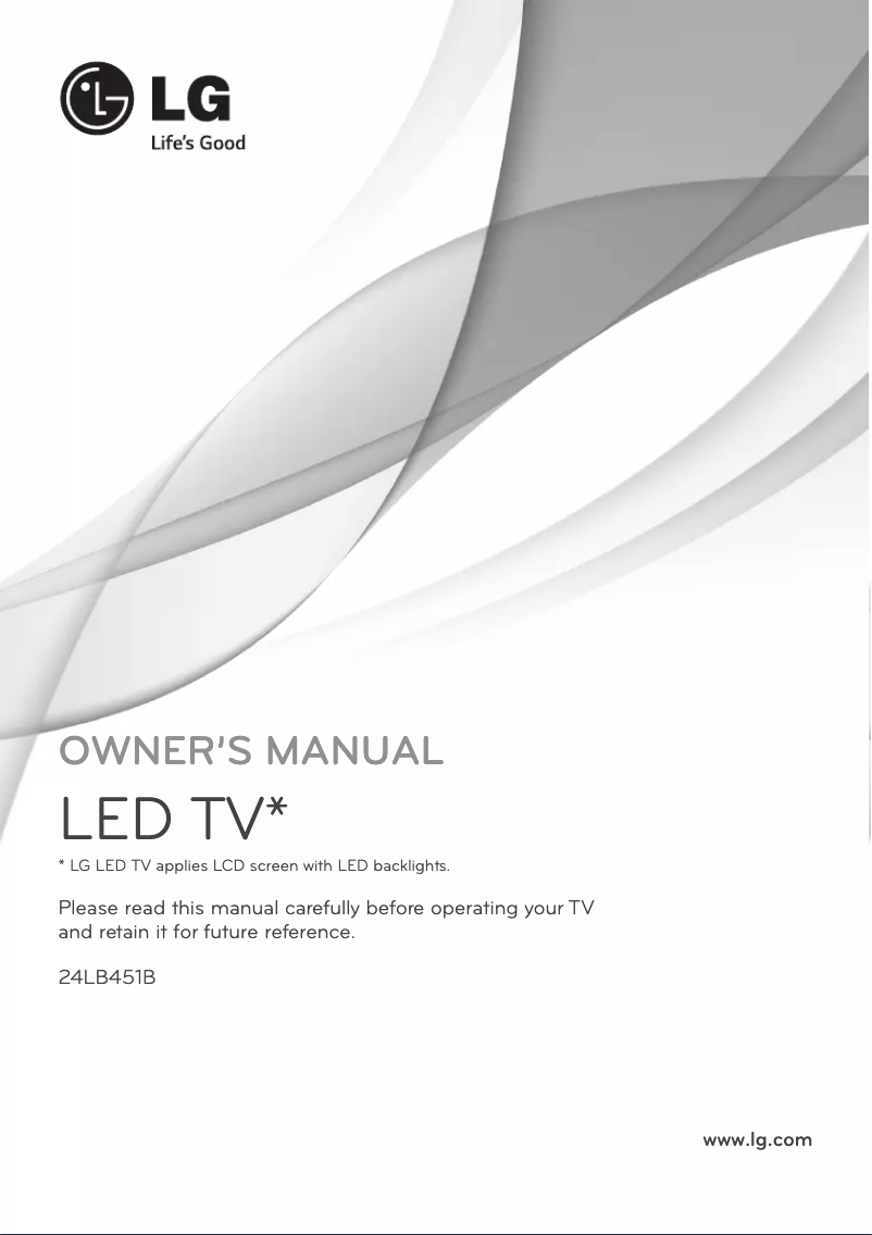 Página 1 del manual Manual de usuario LG 24LB451B
