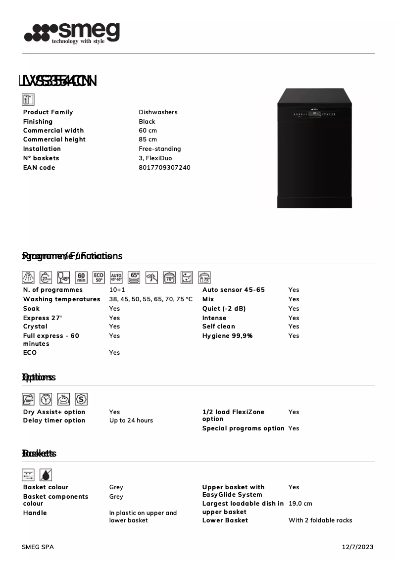 Image de la première page du manuel de l'appareil LVS354CN