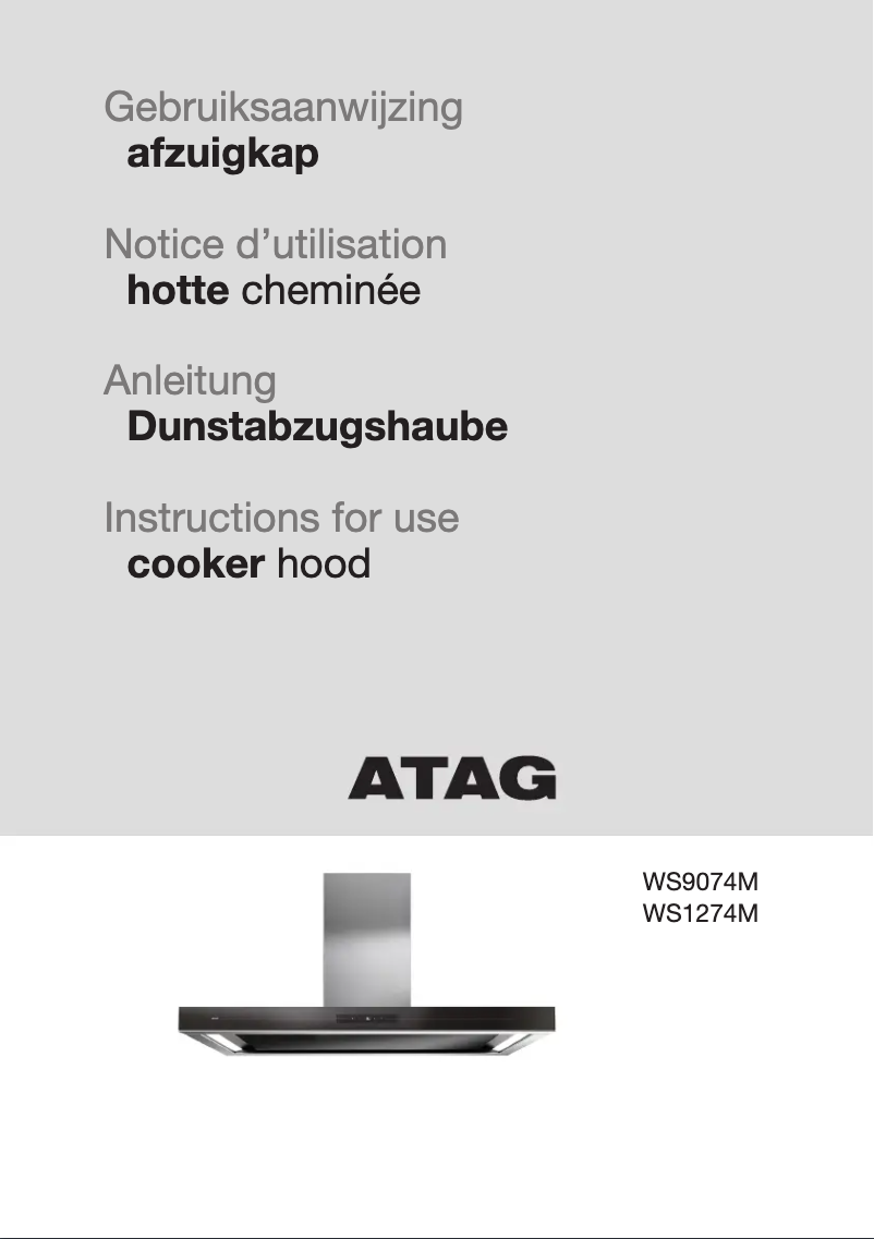 Page 1 de la notice Manuel utilisateur Atag WS9074MN