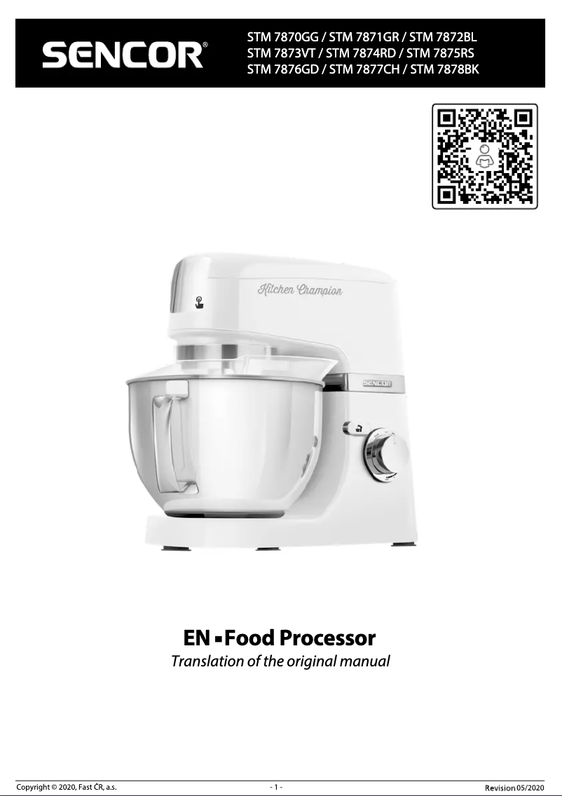 Page n°1 - Manuel utilisateur Sencor STM 7874RD