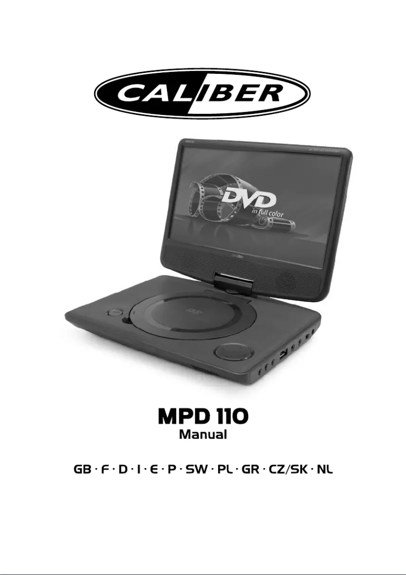 Image de la première page du manuel de l'appareil MPD110