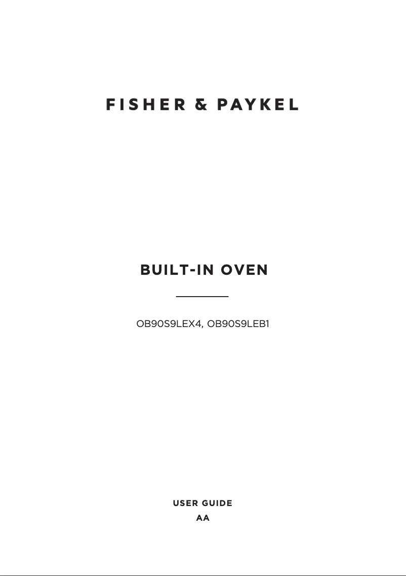 Page 1 de la notice Manuel utilisateur Fisher & Paykel OB90S9LEB1