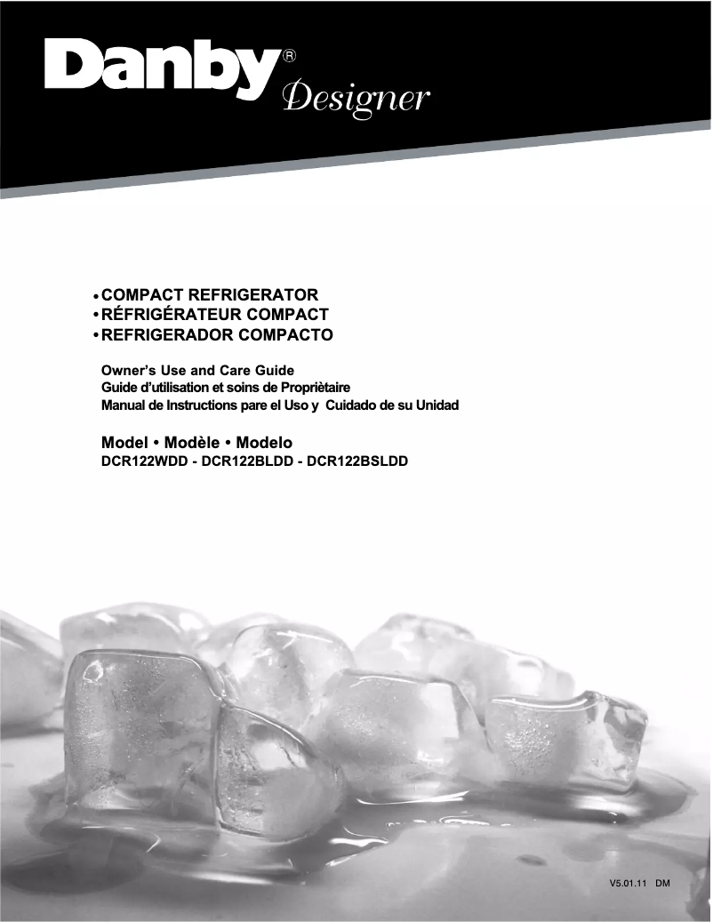 Page 1 de la notice Manuel utilisateur Danby DCR122WDD