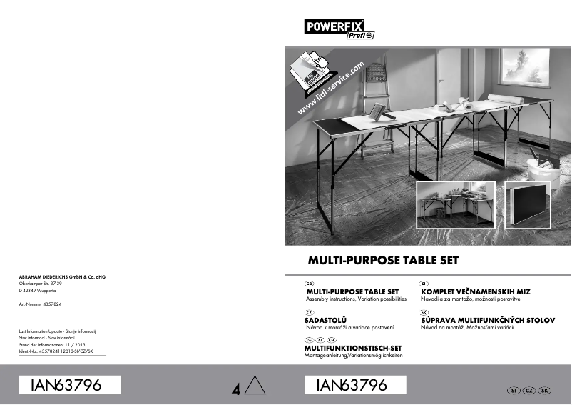 Page n°1 - Manuel utilisateur Powerfix IAN 63796