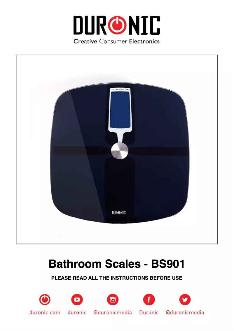 Page n°1 - Manuel utilisateur Duronic BS901