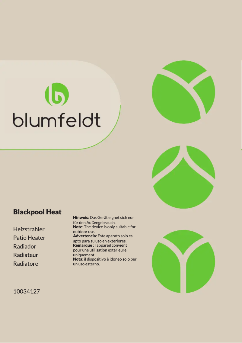 Page 1 de la notice Manuel utilisateur Blumfeldt Blackpool Heat