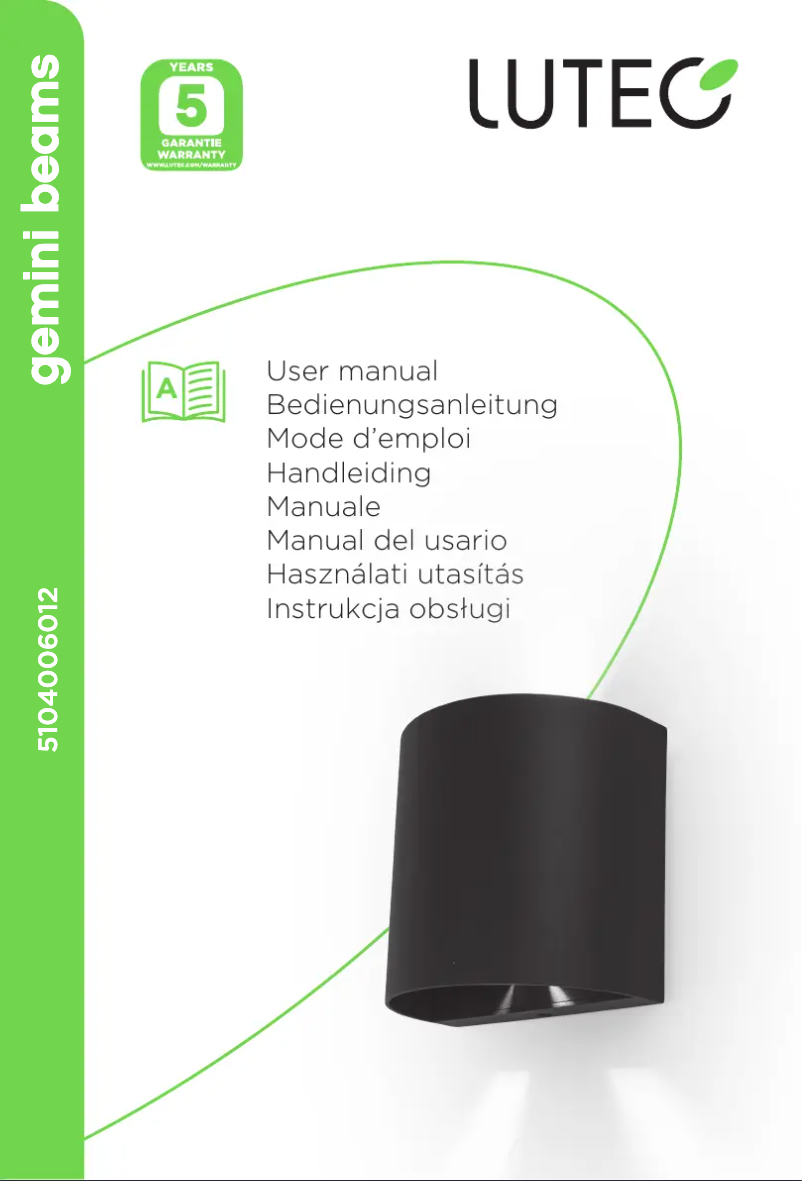 Image de la première page du manuel de l'appareil Gemini Beams