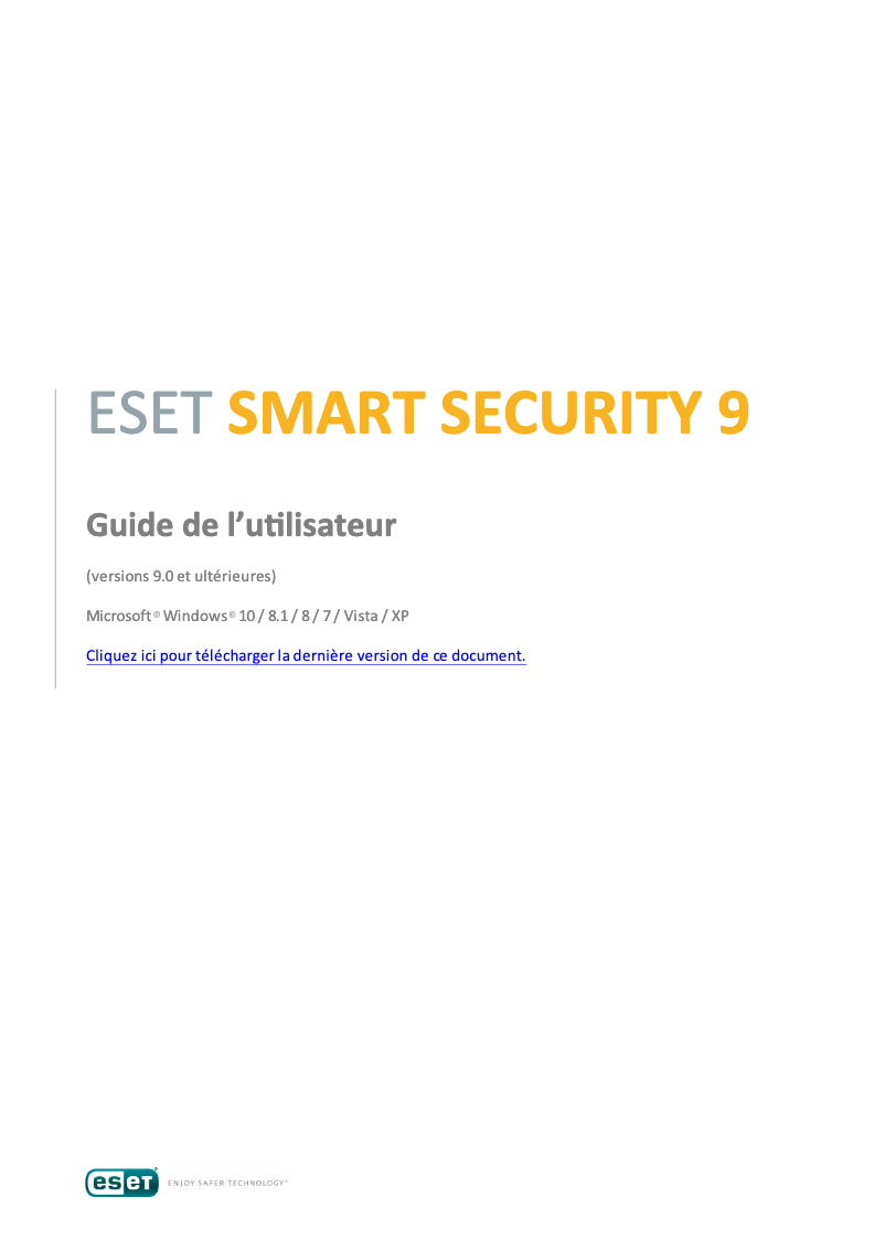 Página 1 del manual Manual de usuario ESET Smart Security 9
