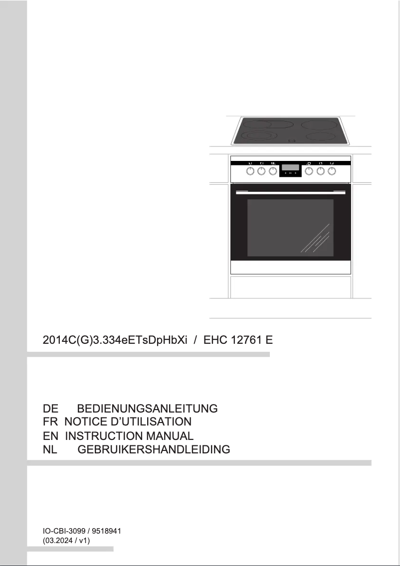 Image de la première page du manuel de l'appareil EHC 12761 E