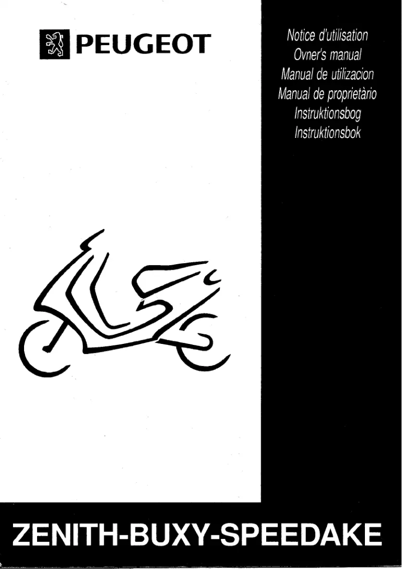 Page 1 de la notice Manuel utilisateur Peugeot Zenith