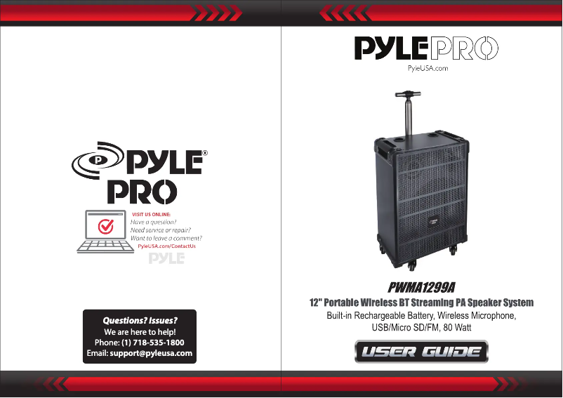 Page n°1 - Manuel utilisateur Pyle PWMA1299A