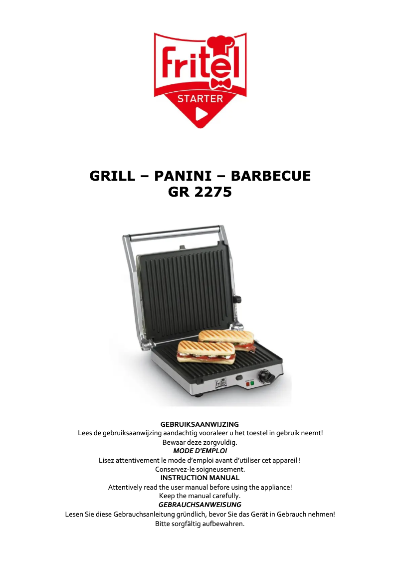 Image de la première page du manuel de l'appareil GR 2275