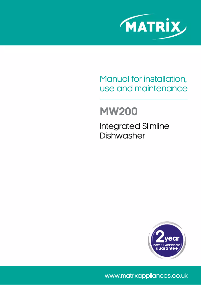 Page 1 de la notice Manuel utilisateur Matrix MW200